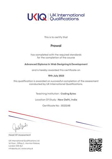 UKIQ certificate awarded through Simply2Cloud